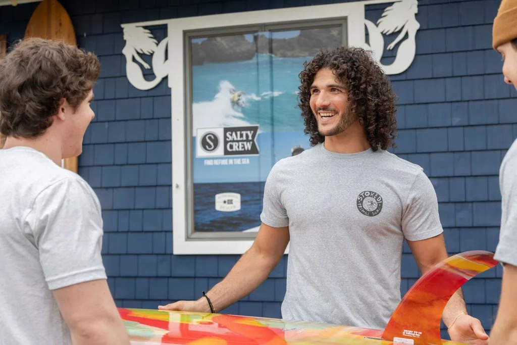 Primal Surf owners Angela and Peter at the Brigantine storefront
