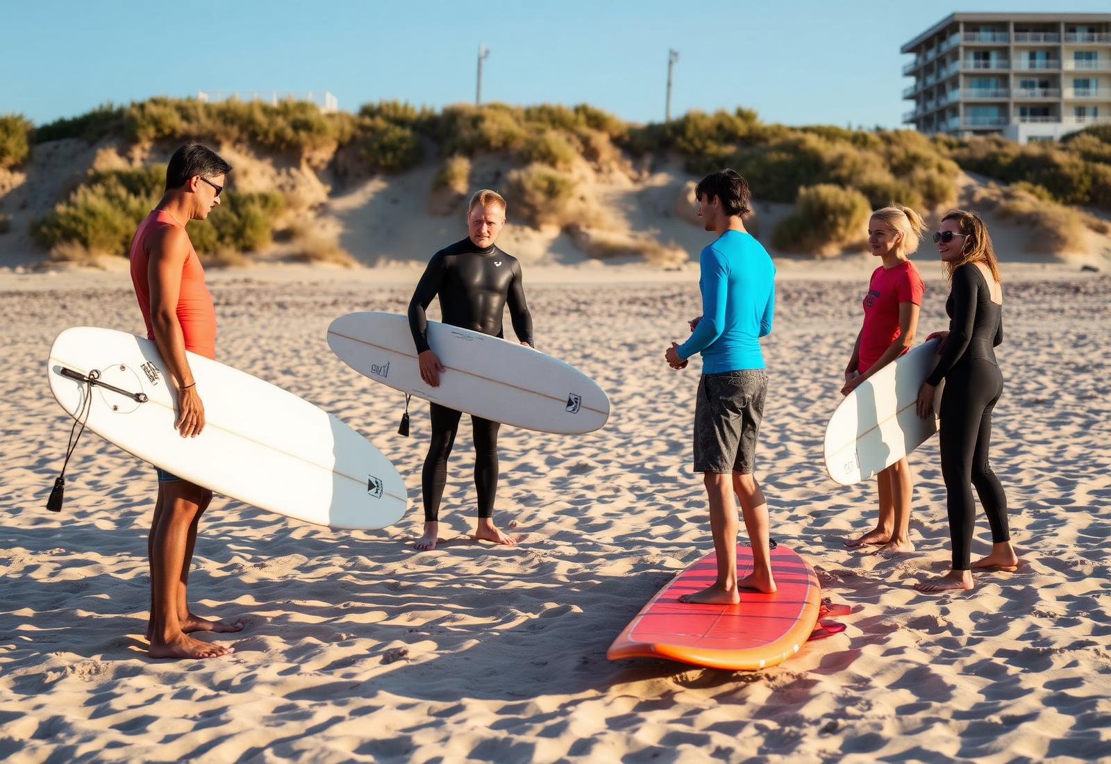Surf lesson on Brigantine beach